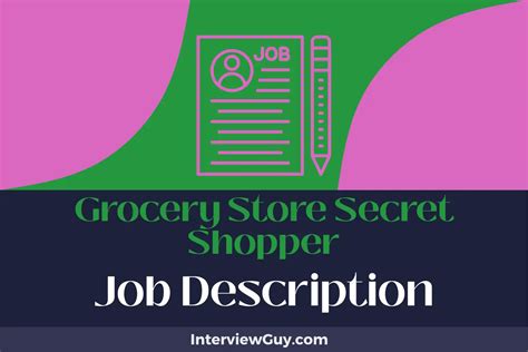 secret shopper job description.